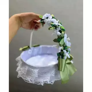 Cesta de Florista para Casamento Maya,Cesta de Petalas e Florista para Casamento e Dama de Honra e Batizado ou cesta de lembranconhas de batizado