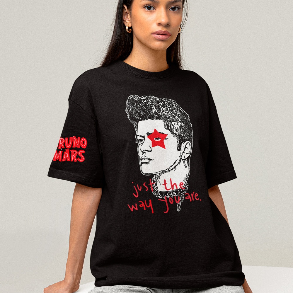 Camiseta Básica T-Shirt Bruno Mars Way You Are Brazil Tour Adulto e Infantil