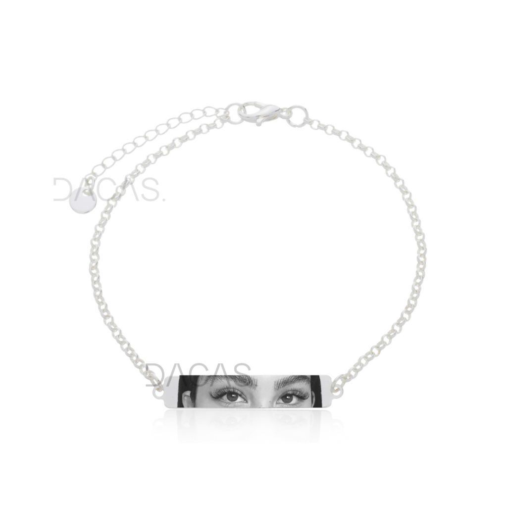 Pulseira Olhar Personalizada - Banhado em Prata