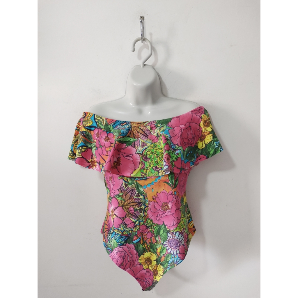 Body Rosa Floral Ombro a Ombro - Tam. G | Shopee Brasil