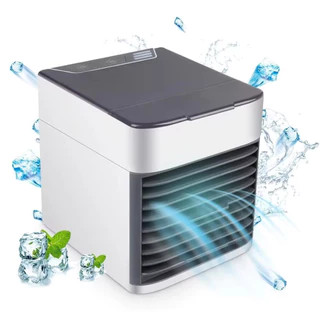 Mini Ar Condicionado Portátil Usb Umidificador Climatizador Cor Branco 110V/220V
