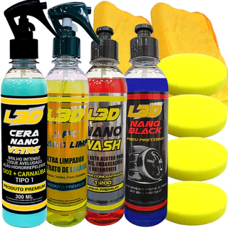 Cera Automotiva / Pneu Pretinho / Shampoo Automotivo / Limpador e Higienizador APC