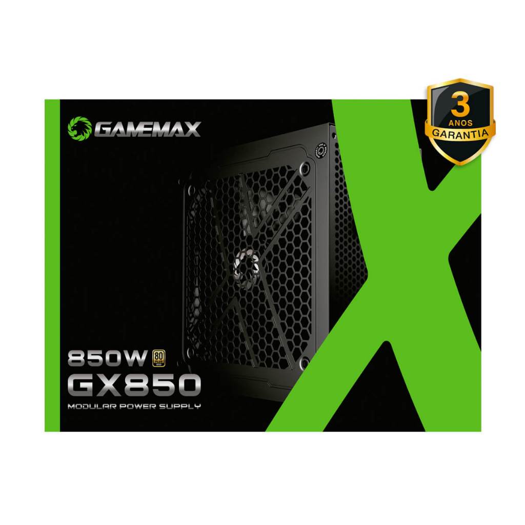 Fonte Modular Gamemax Gx850 850w 80 Plus Gold Black