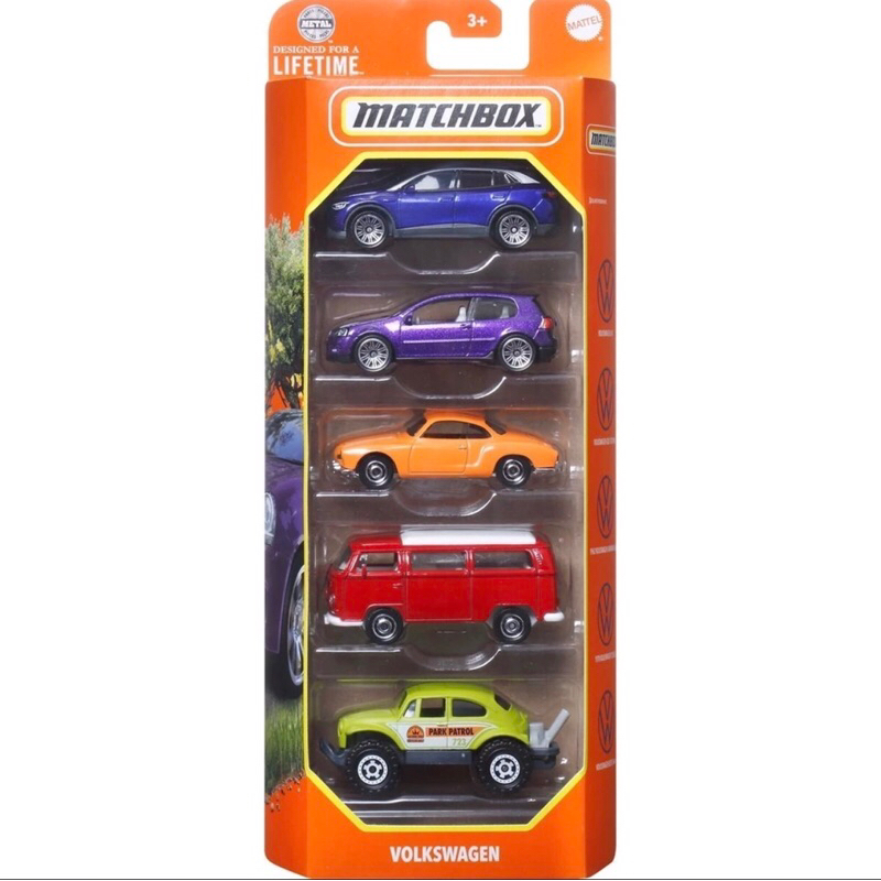 Matchbox Pack 5 Volkswagen kombi karmann Ghia
