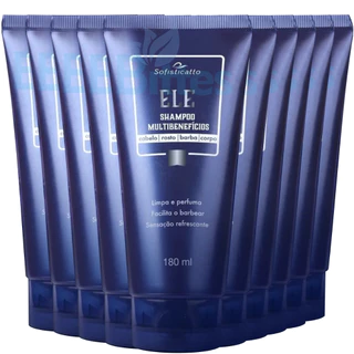 KIT 10 Ele Shampoo Multibenefícios Sofisticatto Cosméticos