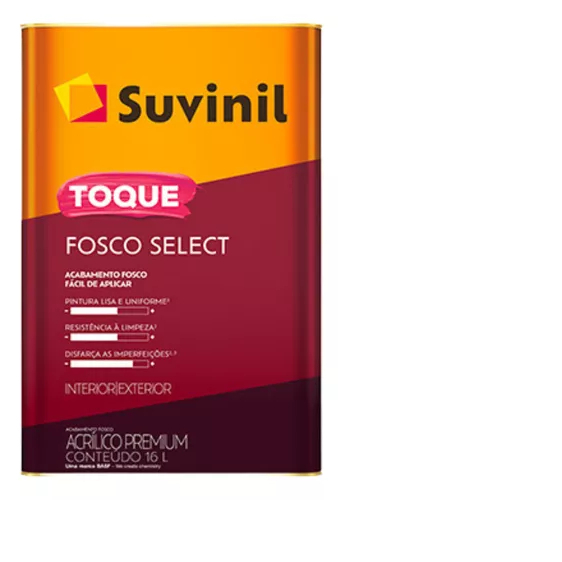 TINTA ACRILICO FOSCO SELECT PREMIUM (ANTIGA LATEX) 16 LT SUVINIL