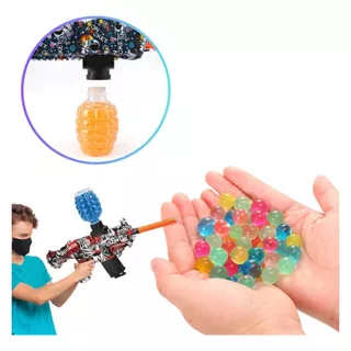 KIT 50/100MIL Bolinha de Gel para Arminha de Brinquedo Orbes de Gel Plantas Cresce na Água Tipo Nerf Refil