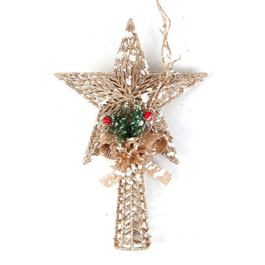 Ponteira Estrela para Árvore de Natal Dourada NATP17