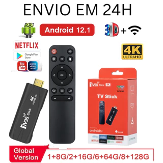 Global 4K TV Stick e Android 12.1 Smart tv Fire Stick TV98 Media Dual 2.4G 5G