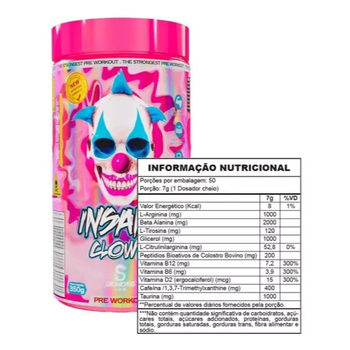 Pré Treino Insane Clown 350g - Demons Lab