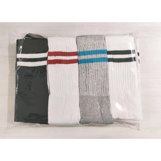 Meias Masculinas Cano Alto Listrada - MONTE SEU KIT COM SUAS CORES FAVORITAS ( 3, 6, 9 e 12 Pares )