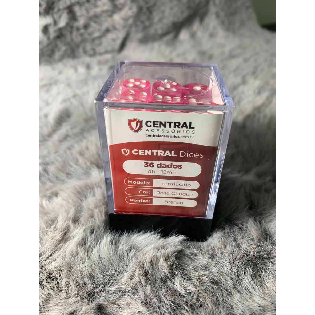36 X Dados D6 Central Magic Marcadores Rpg com caixa de acrílco