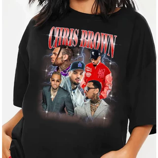 Camiseta Camisa Blusa Unissex Algodão vintage Chris Brown T Bootleg Hip Hop Breezy 90s