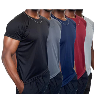 Kit 3 Camisetas Masculina Dry Fit Proteção Solar UV50 Térmica Anti Suor Academia Treino Cores Sortidas