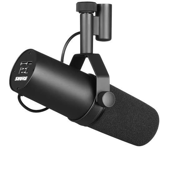 Microfone Shure Sm7b Dinâmico Vocal Para Estúdio Podcast Preto
