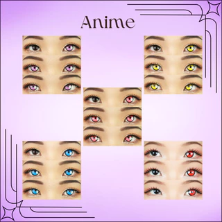 Lente de Contato - Anime Kitagawa - 1 par (2 peças) Anual-Cosplay-Halloween-Fantasia - Azul Rosa Vermelho Amarelo Roxo