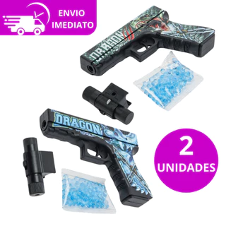 Kit 2 Unidades Brinquedo Lança Bolinha de Gel Mira Laser, Presente Infantil 2024
