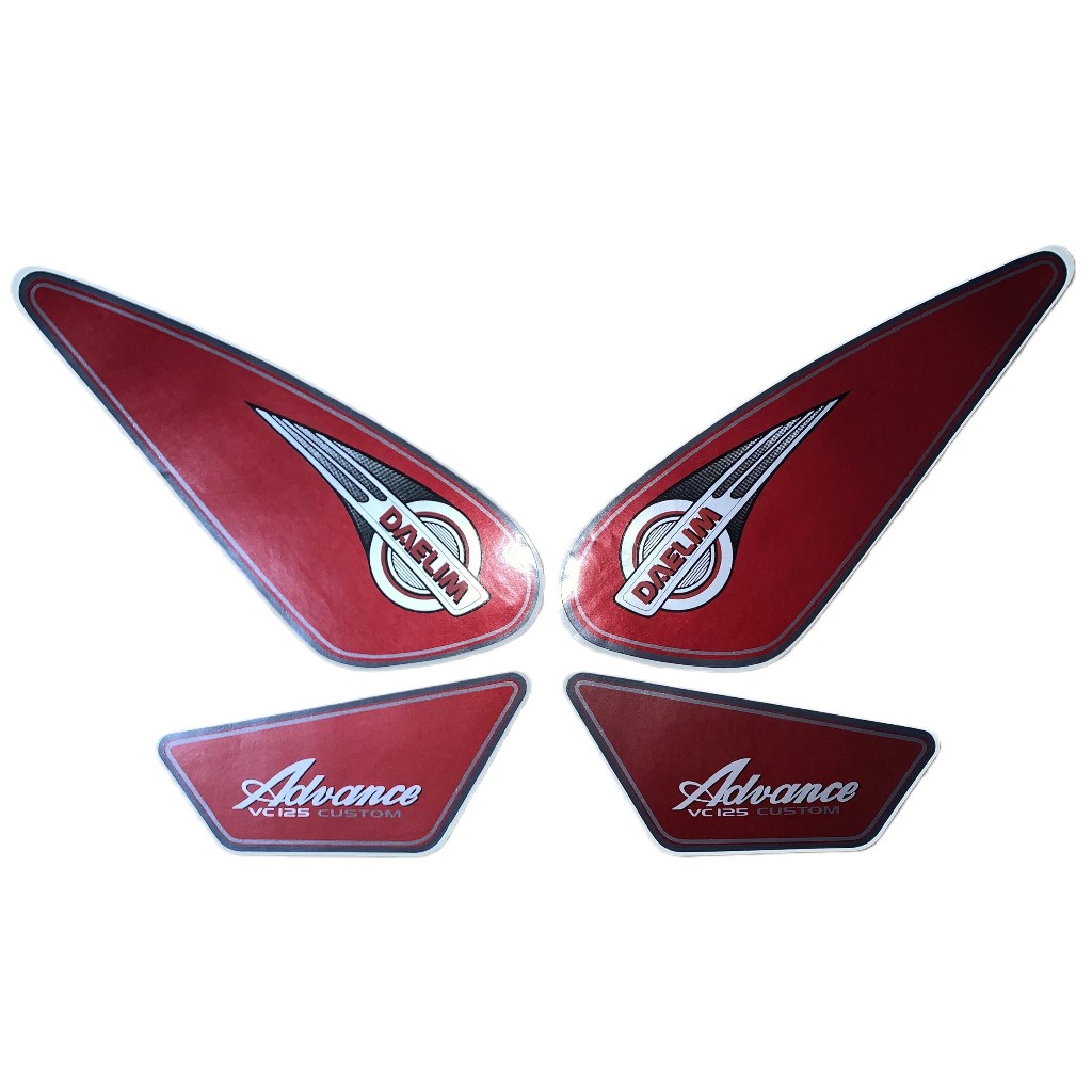 Adesivo Daelim Vc 125 Advance Custom Preta, Faixa Original Completa !