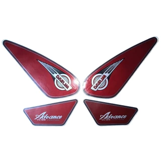 Adesivo Daelim Vc 125 Advance Custom Preta, Faixa Original Completa !