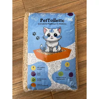 GRANULADO DE MADEIRA PARA GATOS PETTOILETTE 10KG