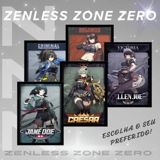 Quadro com Moldura Decorativa e Vidro - Coleção Zenless Zone Zero (ZZZ) // Game