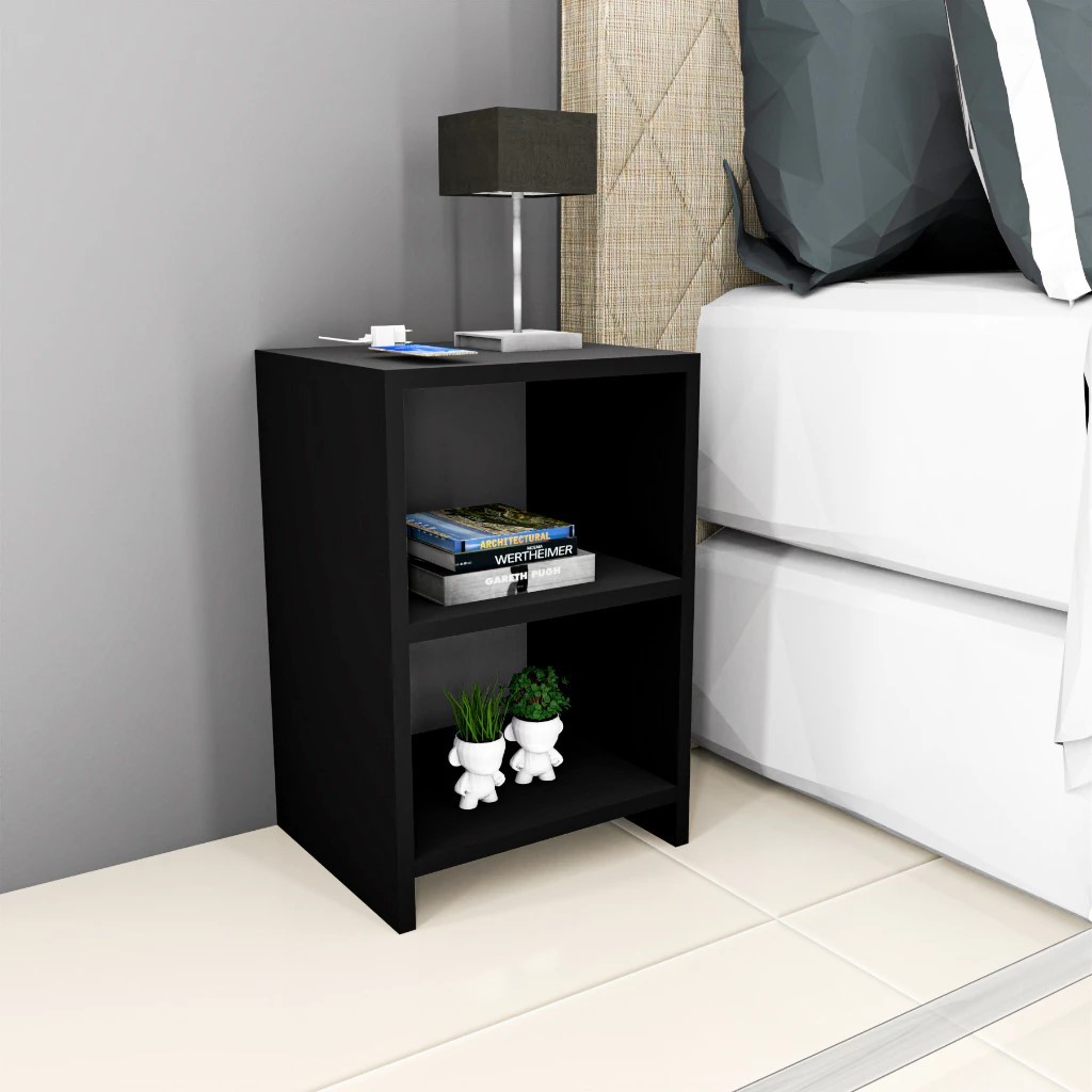 Mesa de Cabeceira Nicho Criado Mudo Quarto Branco Preto