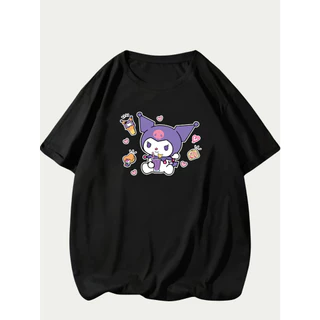 Camiseta Kuromi Anime Hello Kitty Estampa Blusa Feminina T-Shirt Premium Confort Casual