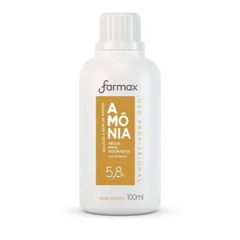 Amônia Farmax Solução 100ml 5,8% - Uso Profissional