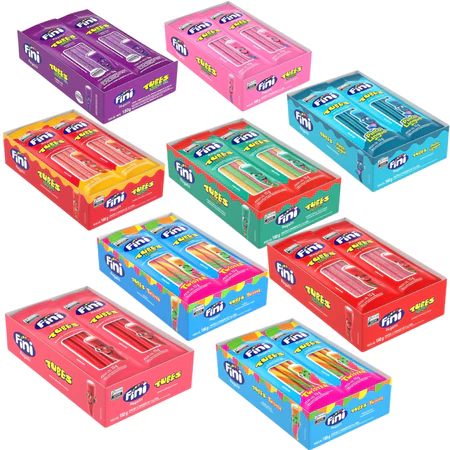 Balas De Gelatinas Tubes 15gr C 12 Unidades Fini