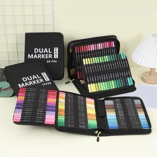 KIT COM 60/80/100/120/168 Ponta De Pincel Colorido Fina Caneta De Tinta Acrílica Com Estojo De Armazenamento Zíper