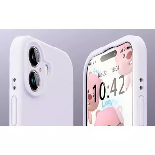 Capinha aveludada fechada na câmera para IPhone 16