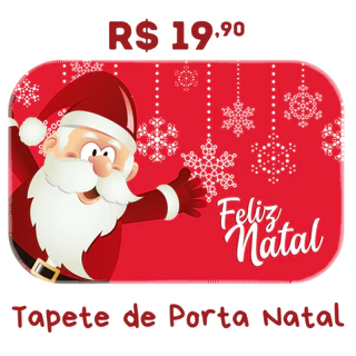 Tapete de Natal Entrada de porta Emborrachado -Tapete de Natal - O mais Barato - Direto de Fábrica