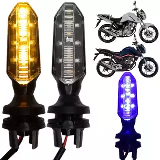 Par Pisca Seta Cb Twister Com Led Drl Azul Cg Titan Fan 160 2016 2017 2018 2019 2020