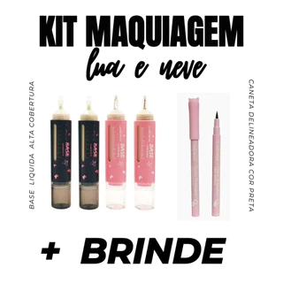 Kit Base matte Lua & Neve + Caneta delineadora + brinde