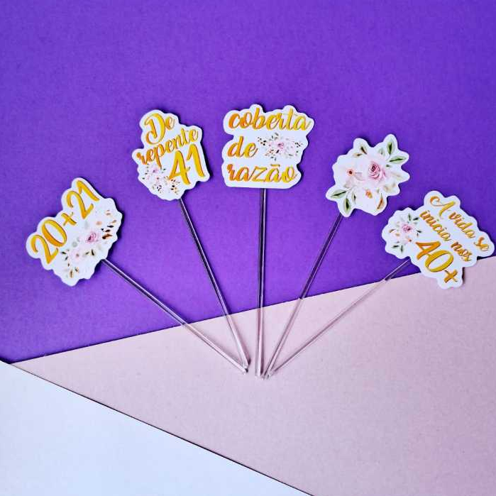 Toppers personalizados tag para docinhos de repente 41 | Shopee Brasil