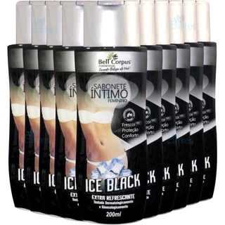 KIT 10 SABONETES INTIMO ICE BLACK BELL CORPUS 200ML