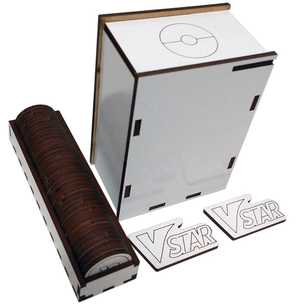 Kit Pokémon Deck Box Marcadores de Dano e Condições Especiais