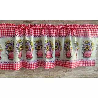 Cortina Bando De Cozinha 2,00x0,60 Lindas Estampas Folha Única