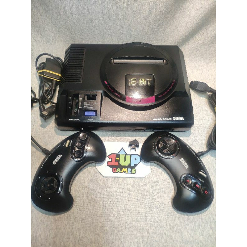 mega drive japonês com dois controles originais e cabo RF. o único ...