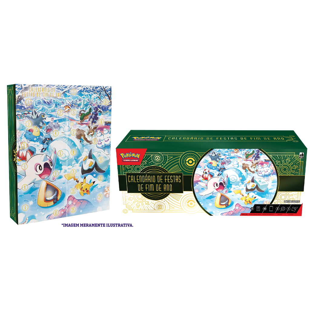 Box Especial Pokémon - Calendário De Festas De Fim De Ano com 25 Surpresas