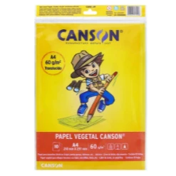 PAPEL VEGETAL A4 60G/M² TRANSLUCIDO C/10F CANSON 66667078