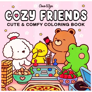 kIT COMPLETO DESENHOS PARA COLORIR E PINTAR COZY FRIENDS