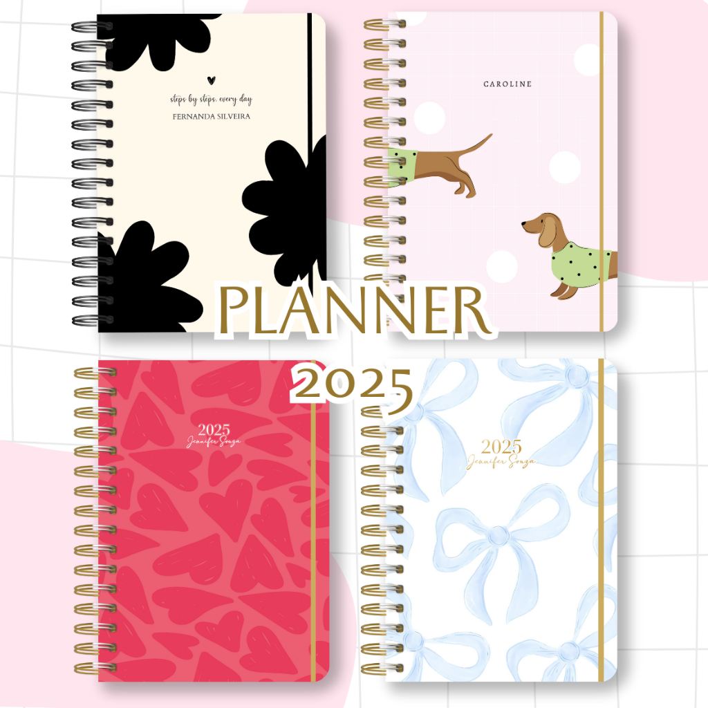 Planner personalizado com nome vários temas 2025