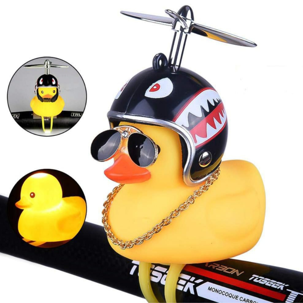 Patinho Jack da Zueira (Com Led) - Pato de Borracha Decora Bike Moto