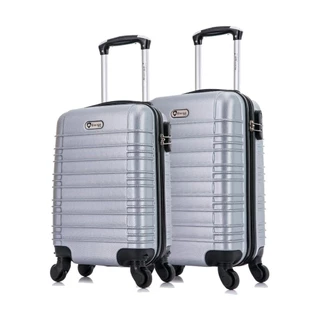 Kit 2 malas de viagem de bordo PP e P Detroit Swiss Move Prata