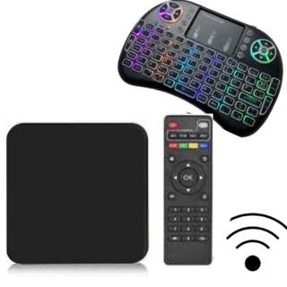 Kit Tv Box Smartv 4k 5G + Mini Teclado sem fio