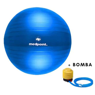 Bola de Suiça de Yoga AZUL com bomba Pilates Ginastica Academia 65cm Gymball ioga fisioterapia abdominal