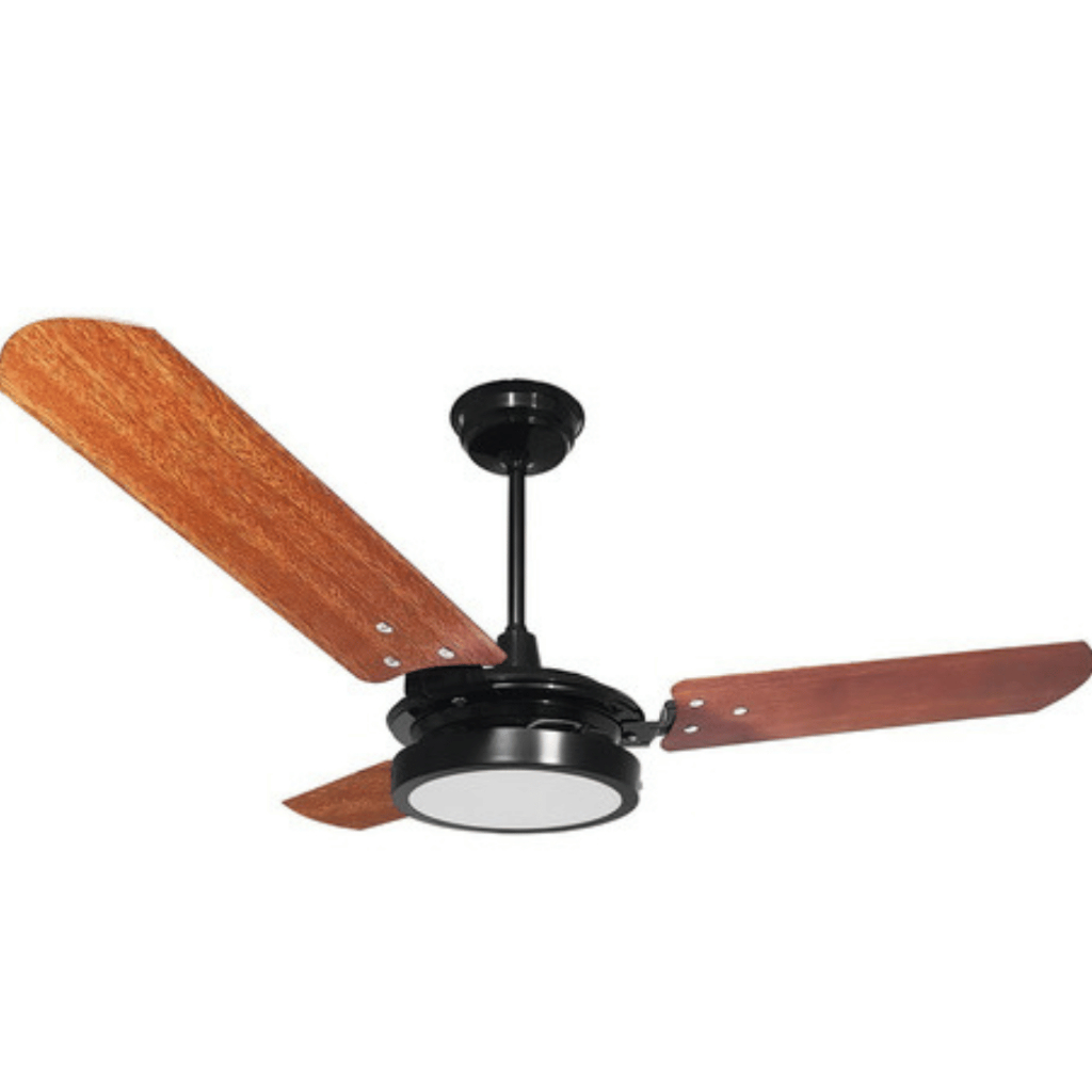Ventilador De Teto Valen Ventex Preto e Mogno Led Com LED 18W Potente e ...