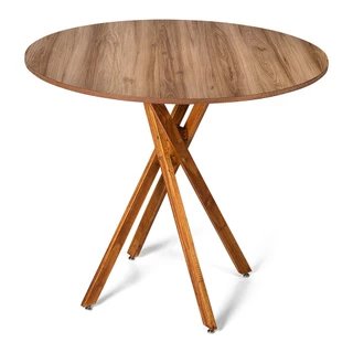 Mesa Redonda 90cm com Tampo Amadeirado