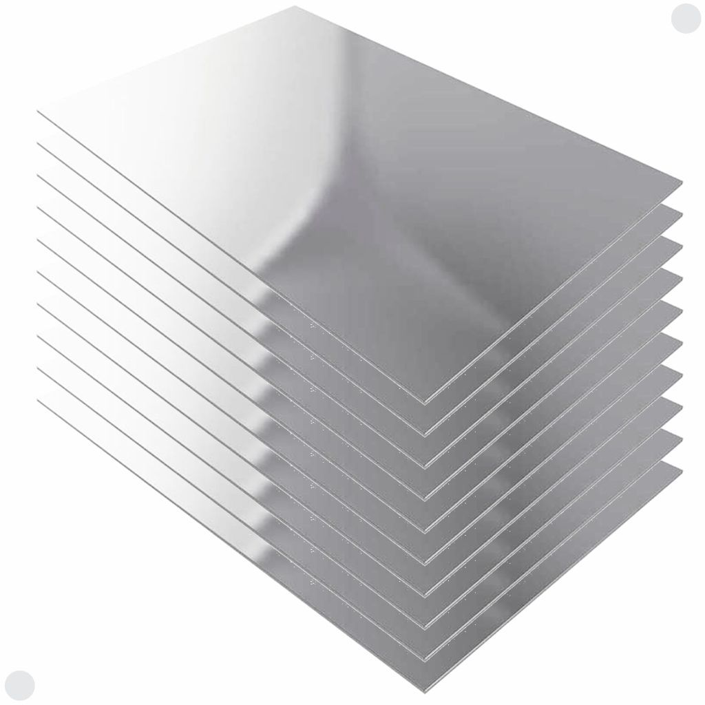10x Chapas Placa Aço Inox 430 Brilhante 10cm x 3cm espessura 1mm